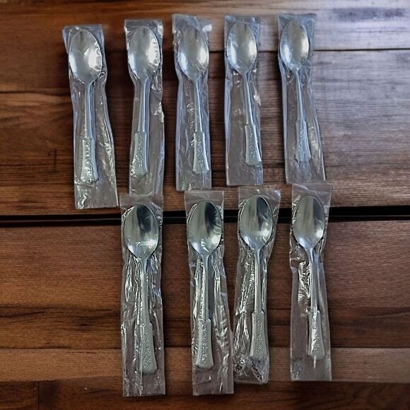 9 Rogers Stanley Roberts LANDSCAPE Teaspoons Set Stainless Steel Mid Century - Picture 8 of 9